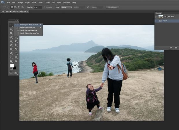 Photoshop 技巧︰迅速移除路人的Fill 功能 (填充 后期技巧 ps )