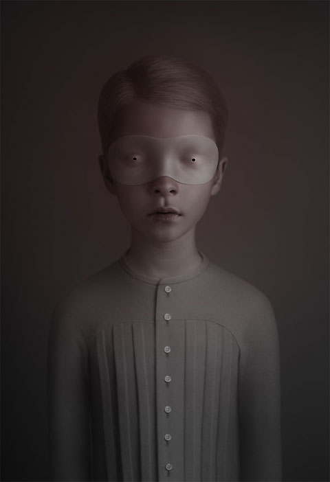 oleg dou:诡异悲伤的儿童肖像
