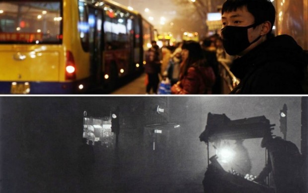 [摄影故事] 60年前雾都伦敦VS雾霾中的中国 (雾霾 英国 老照片 纪实 摄影故事 伦敦 中国 )